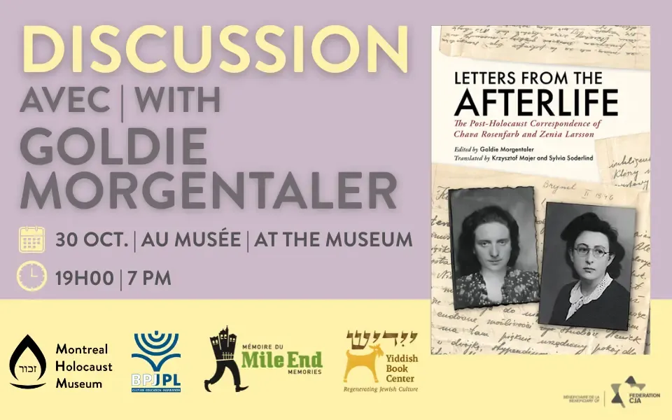 Rencontre littéraire: Letters from the Afterlife