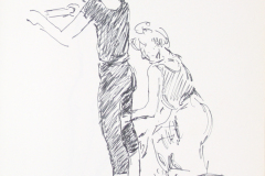Sketchbook excerpt, "1976 Ballet", 1976. Rita Briansky. Jewish Public Library Archives, 1291_00059_11.