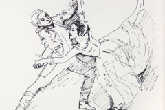Sketchbooks excerpt, "1976 Ballet", 1976. Rita Briansky. Jewish Public Library Archives, 1291_00061_7.