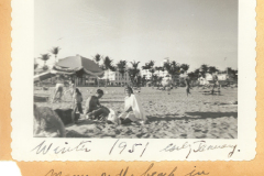 Exterior snapshot of Fanny and Lottie in Florida, January 1951