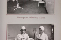 Main operating room (births) of Maternity Hospital; Weighing a baby