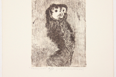 Etching, "Tawny Owl", [between 1979 and 1982]. Joseph Prezament. Jewish Public Library Archives, 1291_00053.
