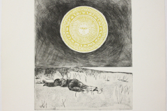 Etching, "Sonnet 25,", 1972. Rita Briansky. Jewish Public Library Archives, 1291_00345.