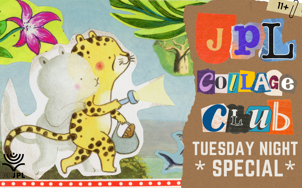 Featured collage with text "JPL Collage Club Tuesday Night Special"